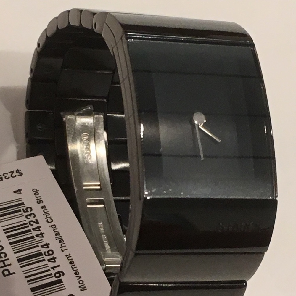 Fossil Starck BLACK Stainless ‘Veiled’ Watch Ladies